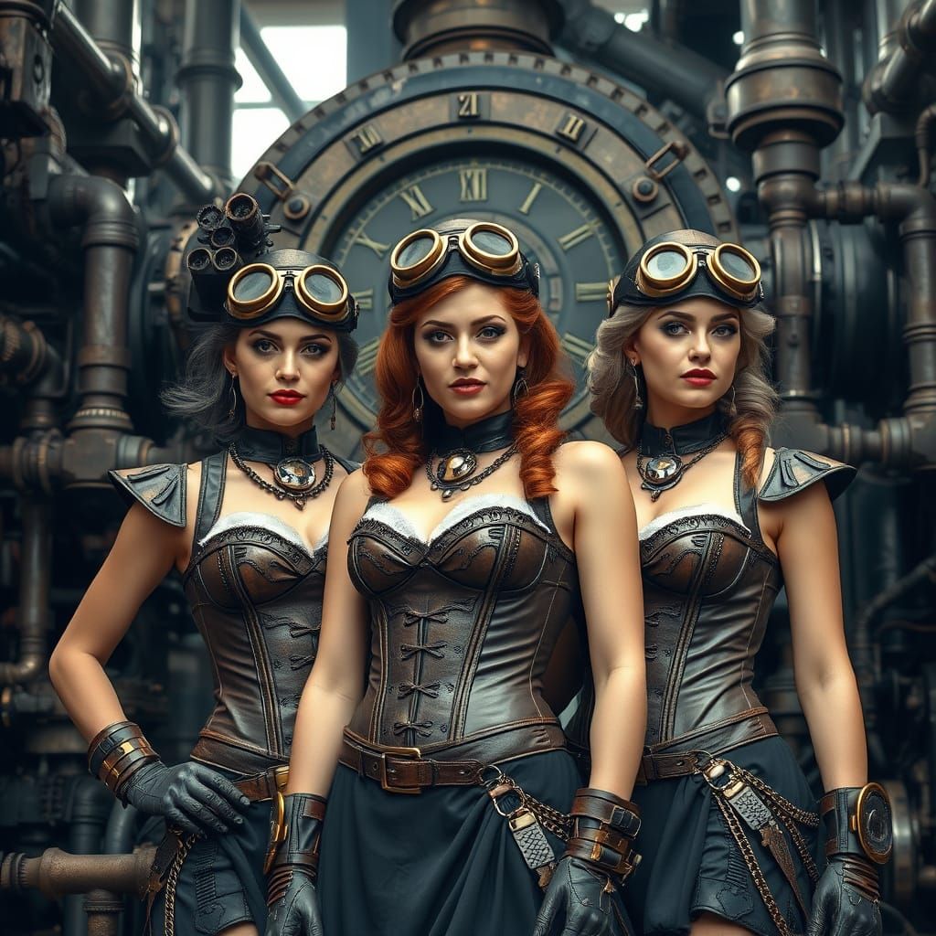 Regal Steampunk Queens Defy Dark Powers