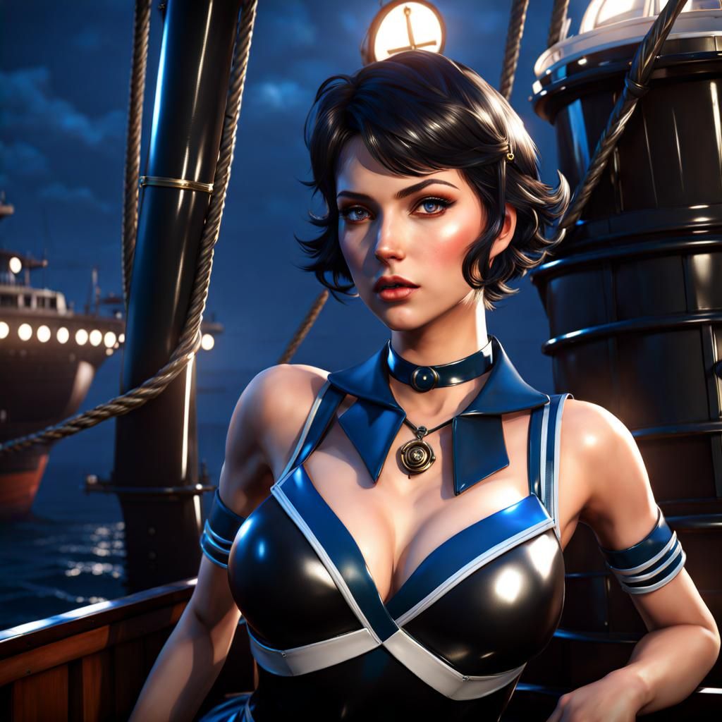 Handsome French Sailor on Ship in Unreal Engine