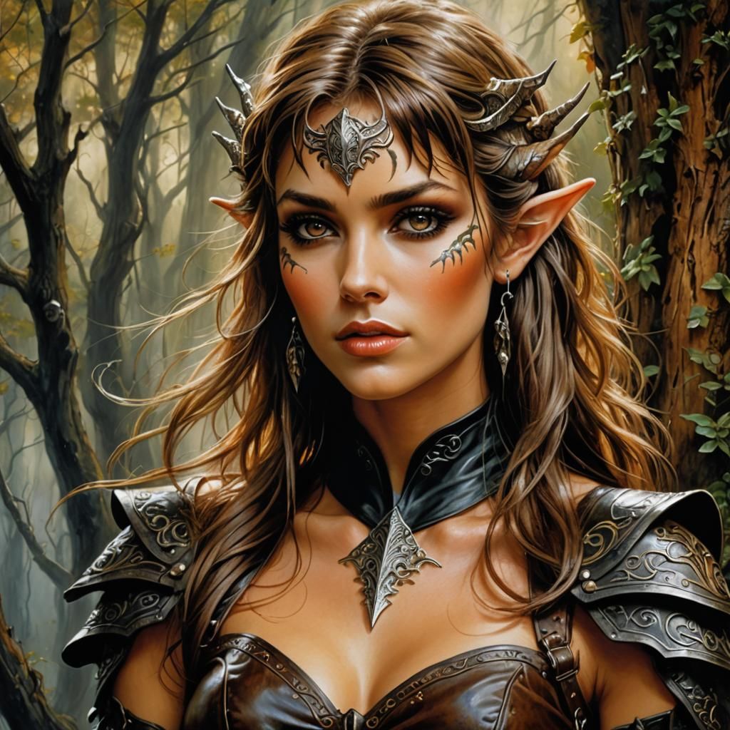 Gorgeous Wood Elf Portrait in Fantasy Style
