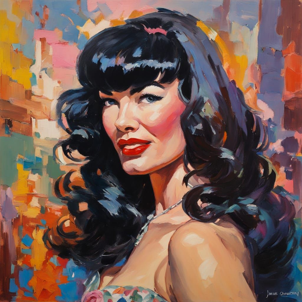 Hyperrealistic Portrait in Gouache Impressionist Style