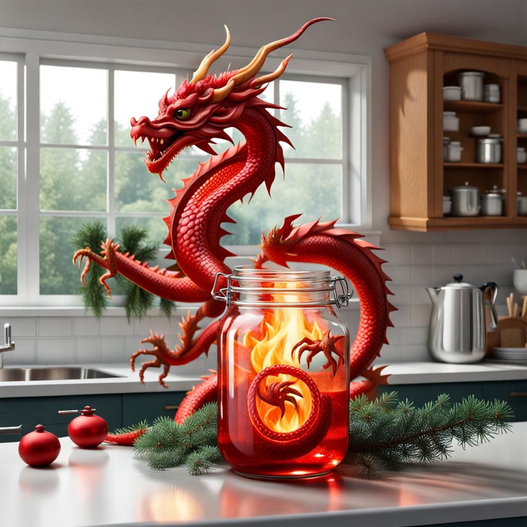 Chinese Fire Dragon in a Jar