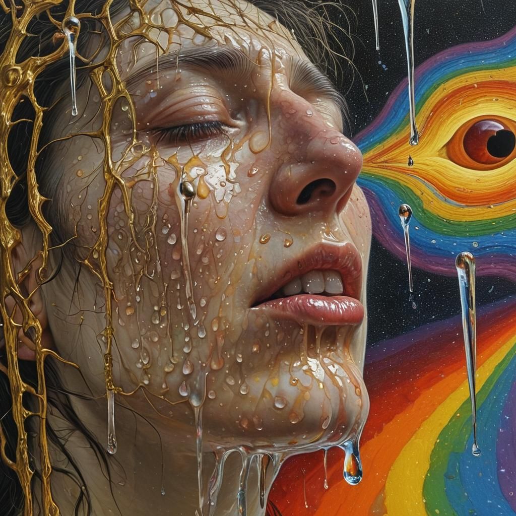 Fractured Reality: A Surreal Chromatic Painting