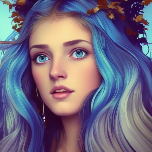 Beautiful Girl Portrait in Disney Pixar Style