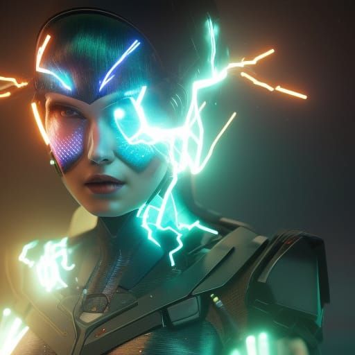 Electrified Broken Heart in Iridescent Lighting