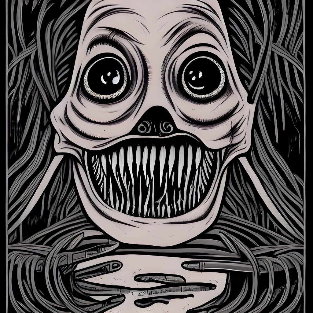 Sinister Sci-Fi Horror with Bold Lines