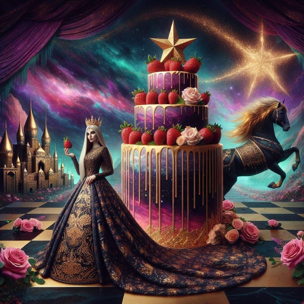 Magical Fairy Village Cake with Iranian Queen