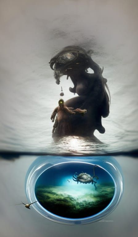 Countenance Of The Blind Idiot God Descends Upon The Waters