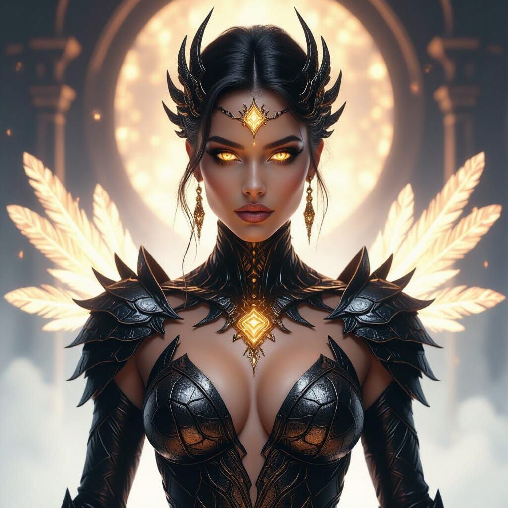 CryptoPunk Overlord with Obsidian Scales and Molten Gold Eye...