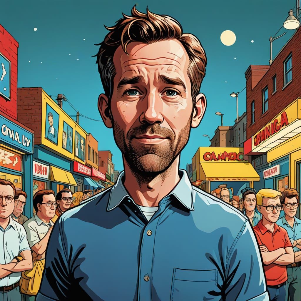 Ryan Reynolds Meets Peter Griffin in a Pop Art Masterpiece