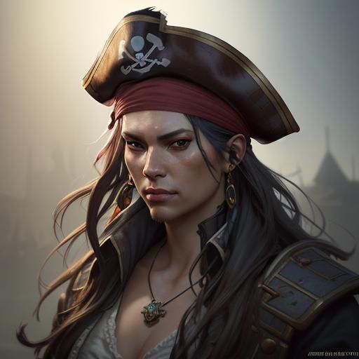 Detailed Portrait of a Pirate King