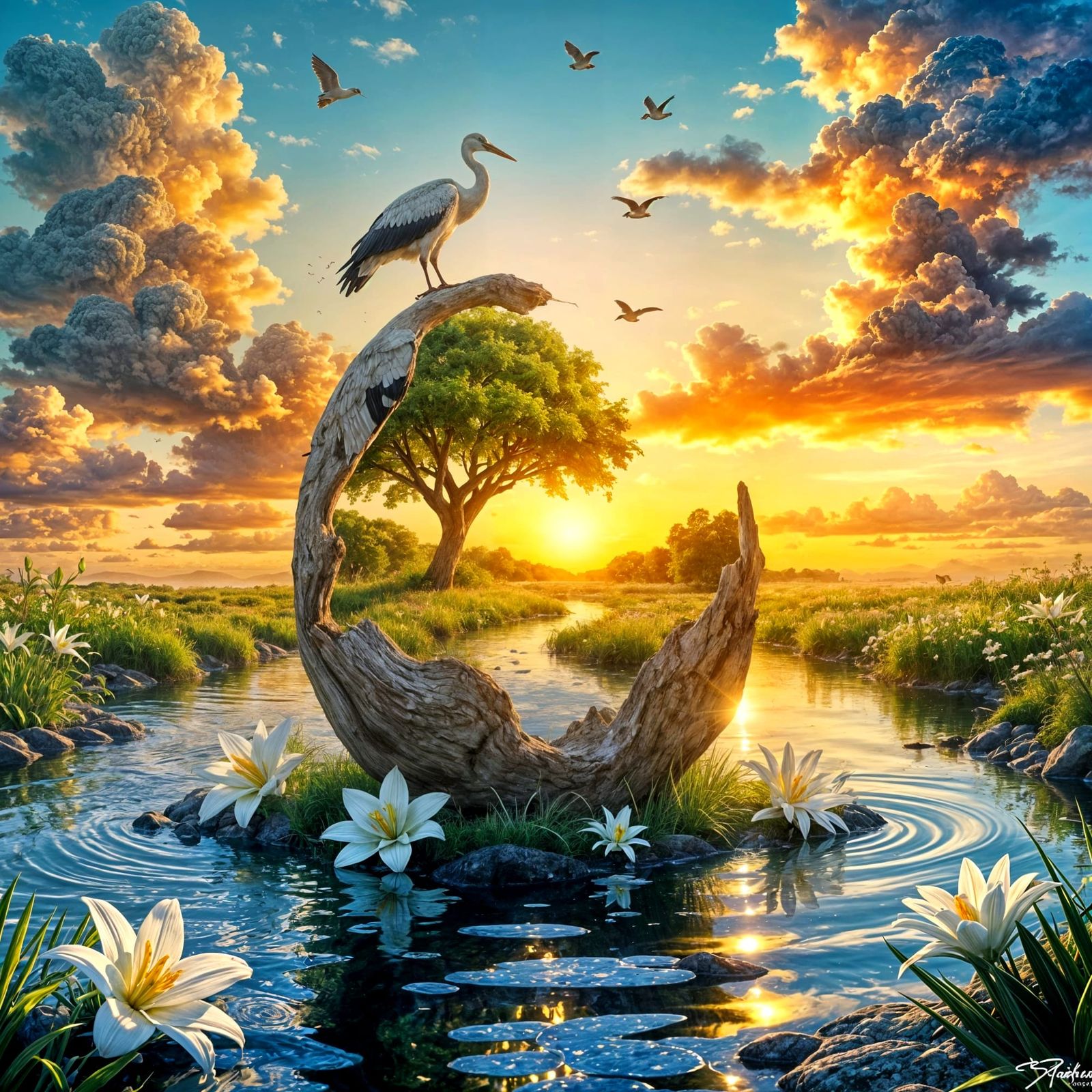 The Sunset Perch: One moment, forever still