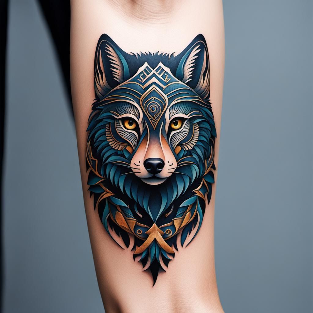 tattoo of  the mythical counterparts.