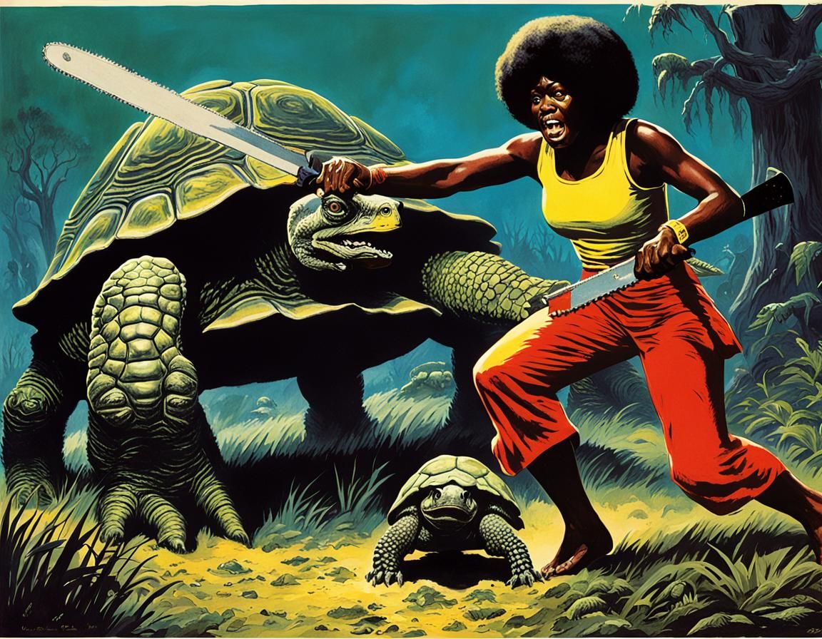 1970s Horror Movie Poster:  Momma Chainsaw Vs The Terror Tur...