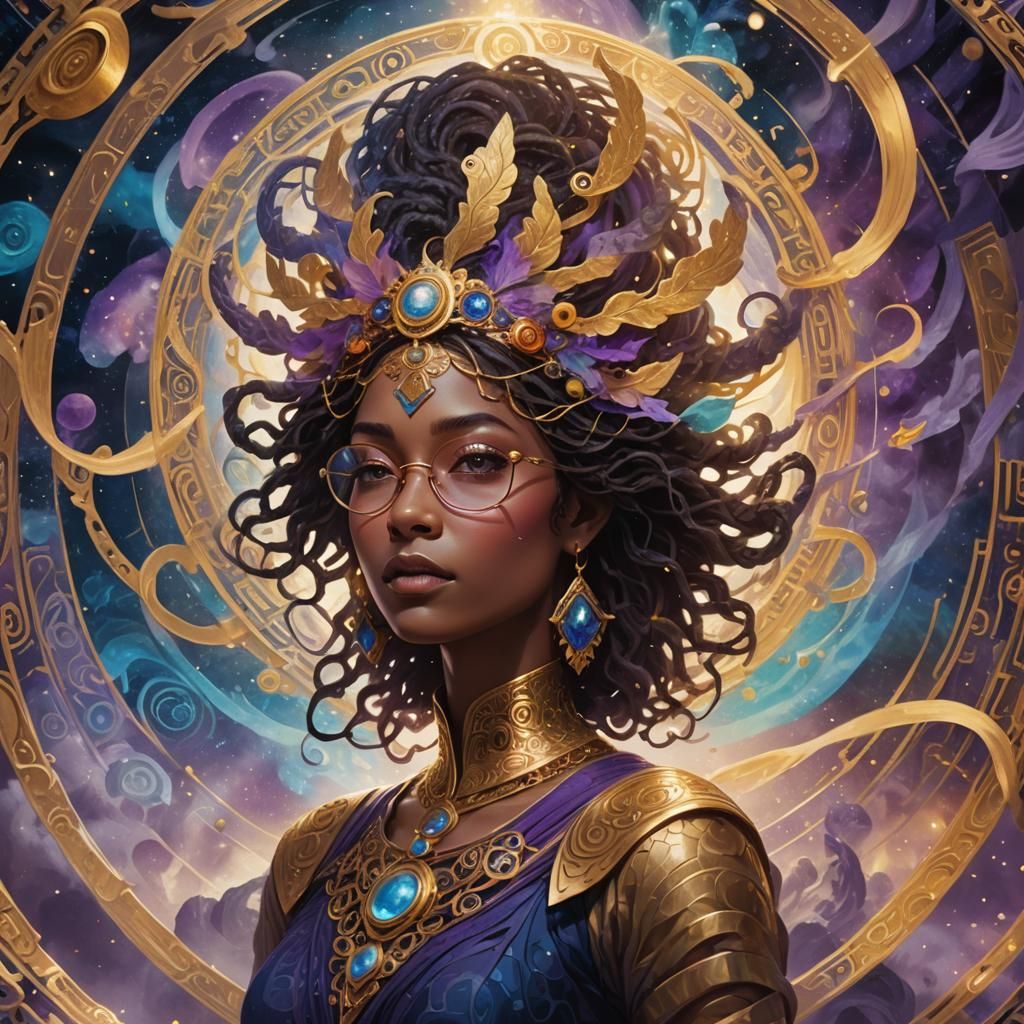 Goddess of Conspiracy: Surreal Fantasy Portrait