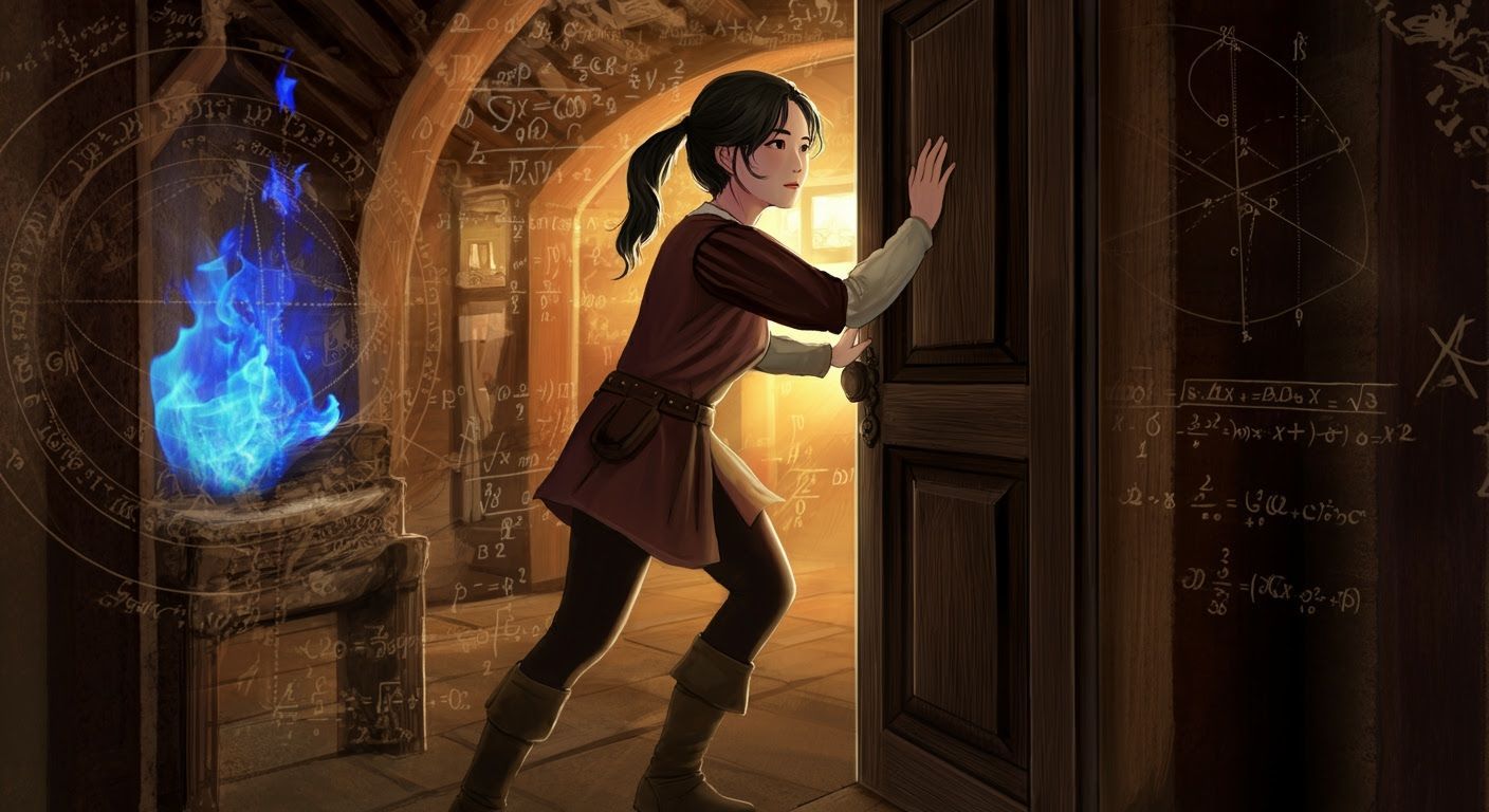 Korean Woman in Renaissance Attire With Arcane Symbols