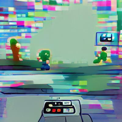 Vibrant Scene Depicting Video Game Culture