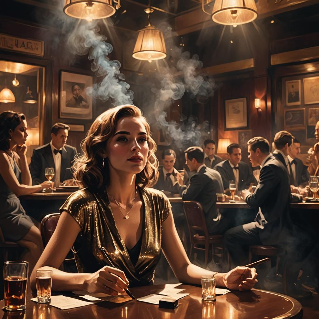 Girl Listening to Singer in Jazz Club