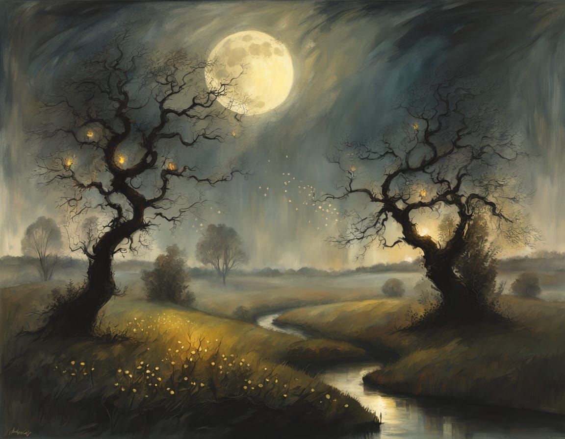 Whispers of a Moonlit Forest