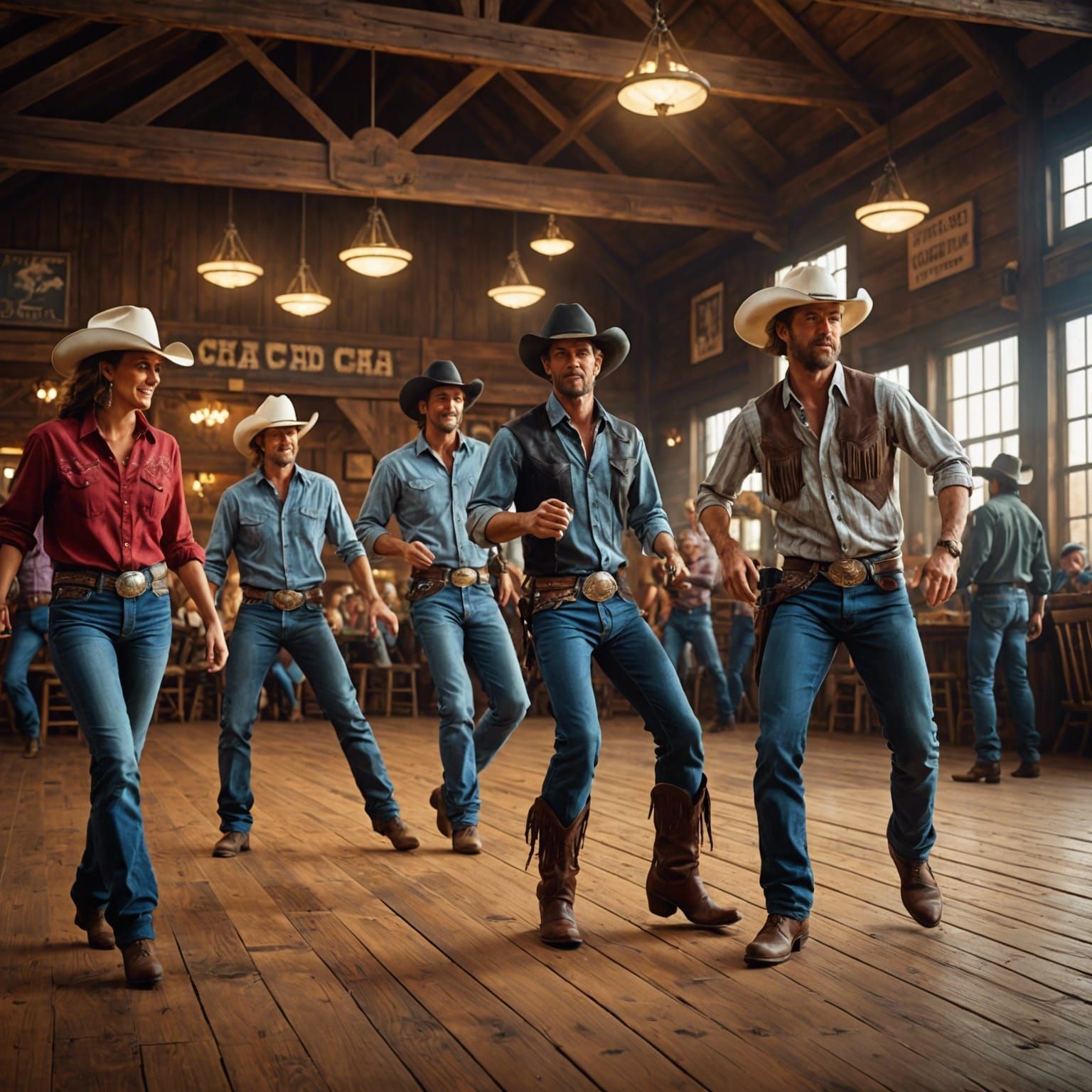 Country Western Dance Hall Line Dance