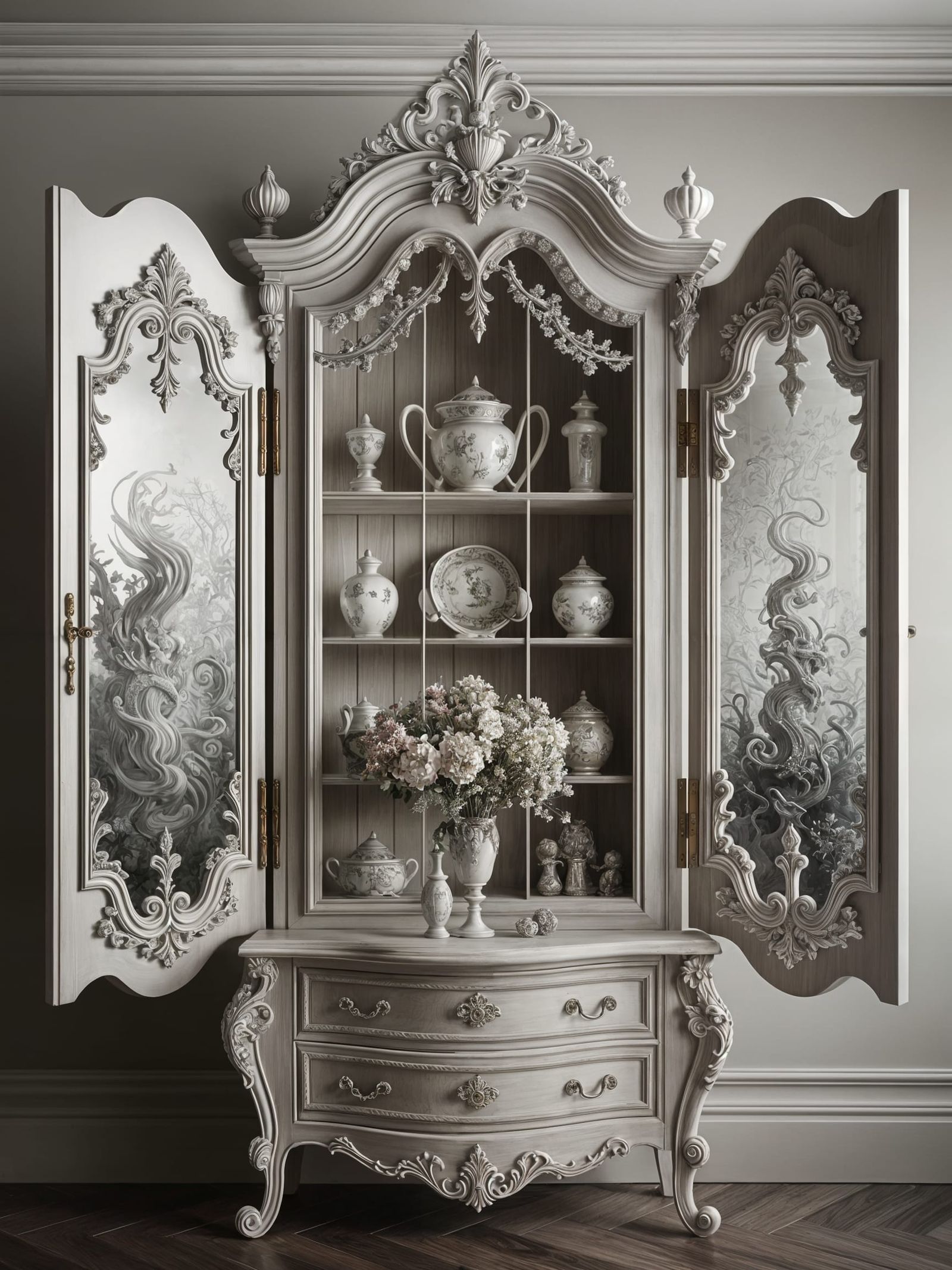 Mysterious China Cabinet Reveals Mystical Realm