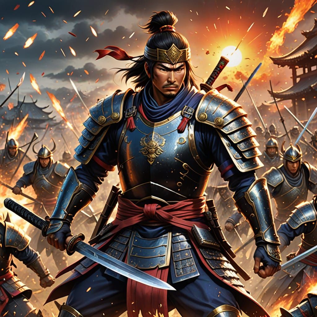 Samurai Battlefield: Lone Hero in Anime Style