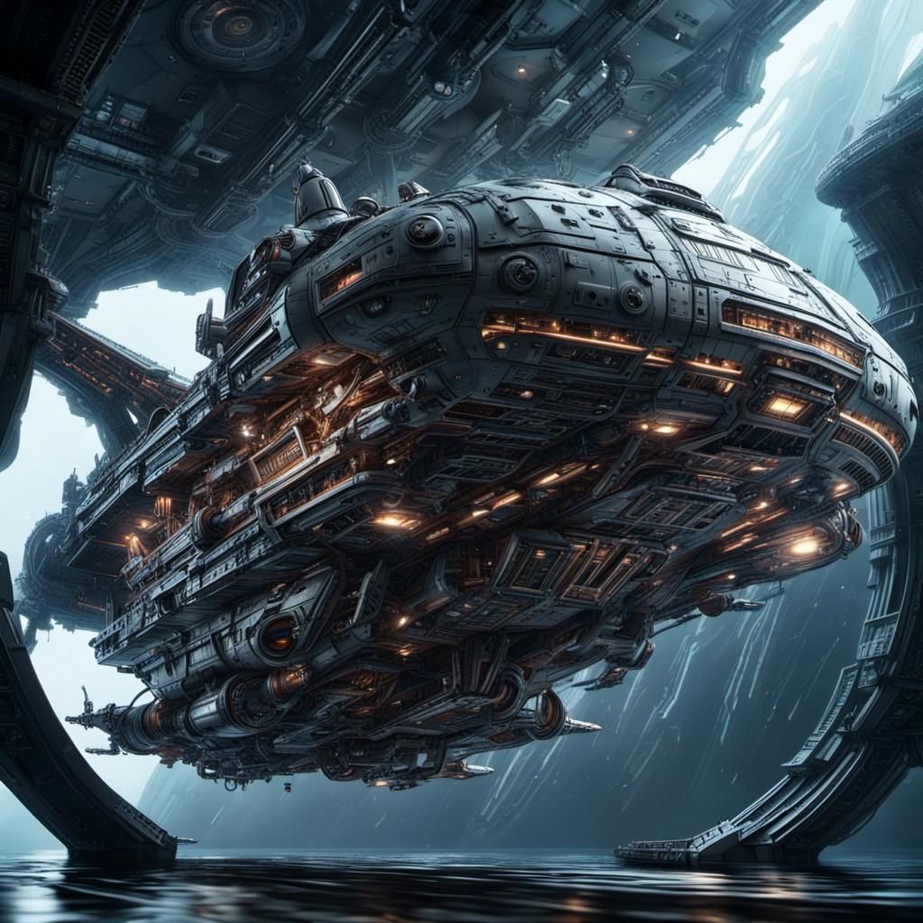 Liquid Metal Space Cruiser: Digital Matte Painting