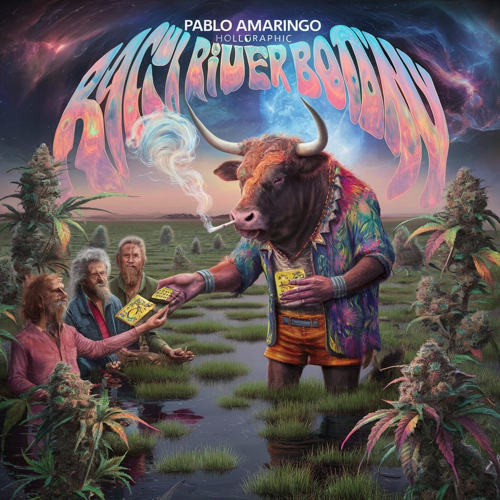 Psychedelic Bull Distributes Cannabis Seeds, Holographic Ill...