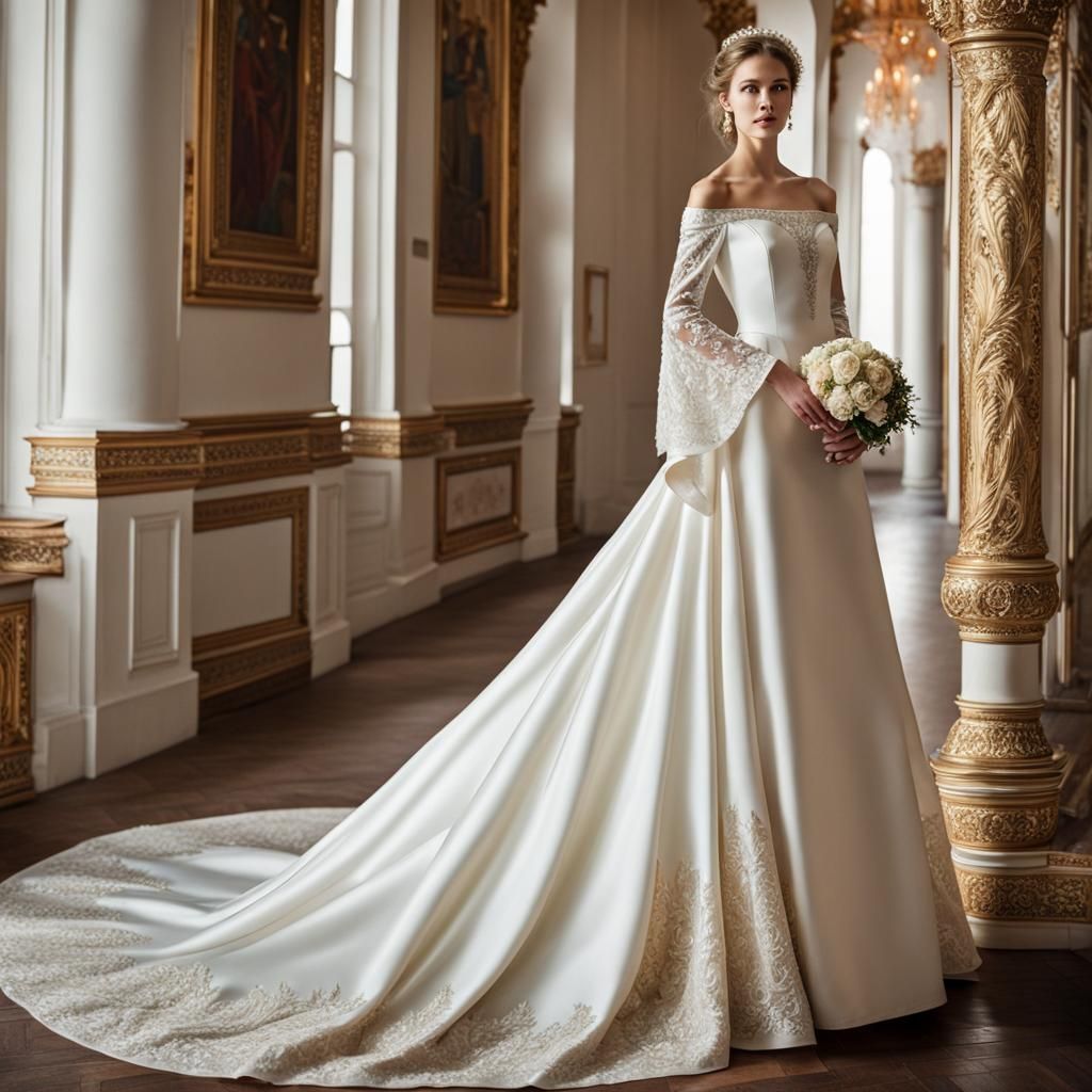 Imperial Russian Court Style Wedding Dress