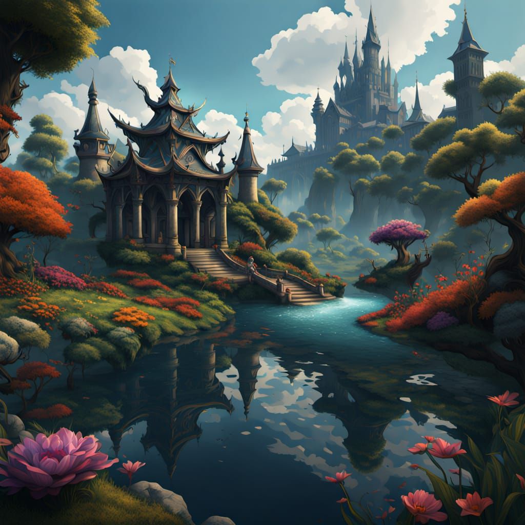 Elegant Swans and Herons Over Water