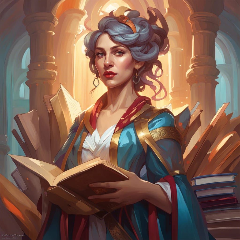 Muse of History Portrait in Hyperdetailed Digital Art