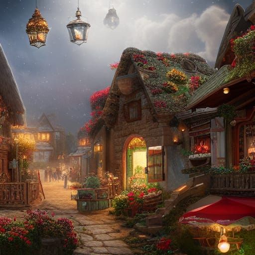 Sinister Santa's Village: Epic Digital Matte Painting