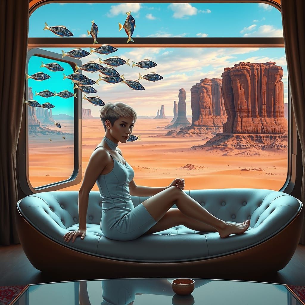 Majestic Desert Dreamscape in Hyper-Realistic Style