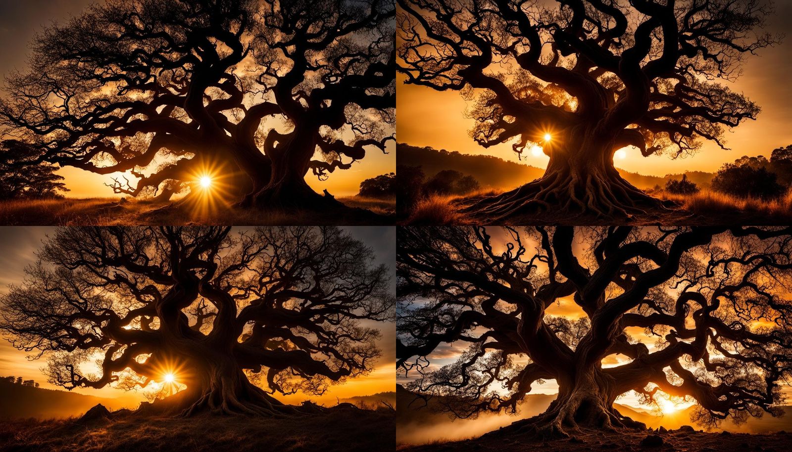 Wizard Tree Lit by Golden Hour Light