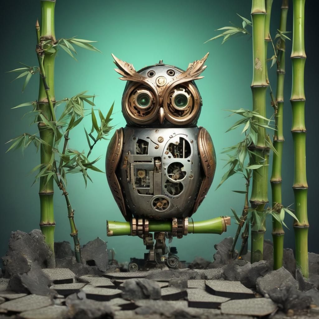 Cyberpunk Botanical Rebellion in a Shattered Escher Landscap...