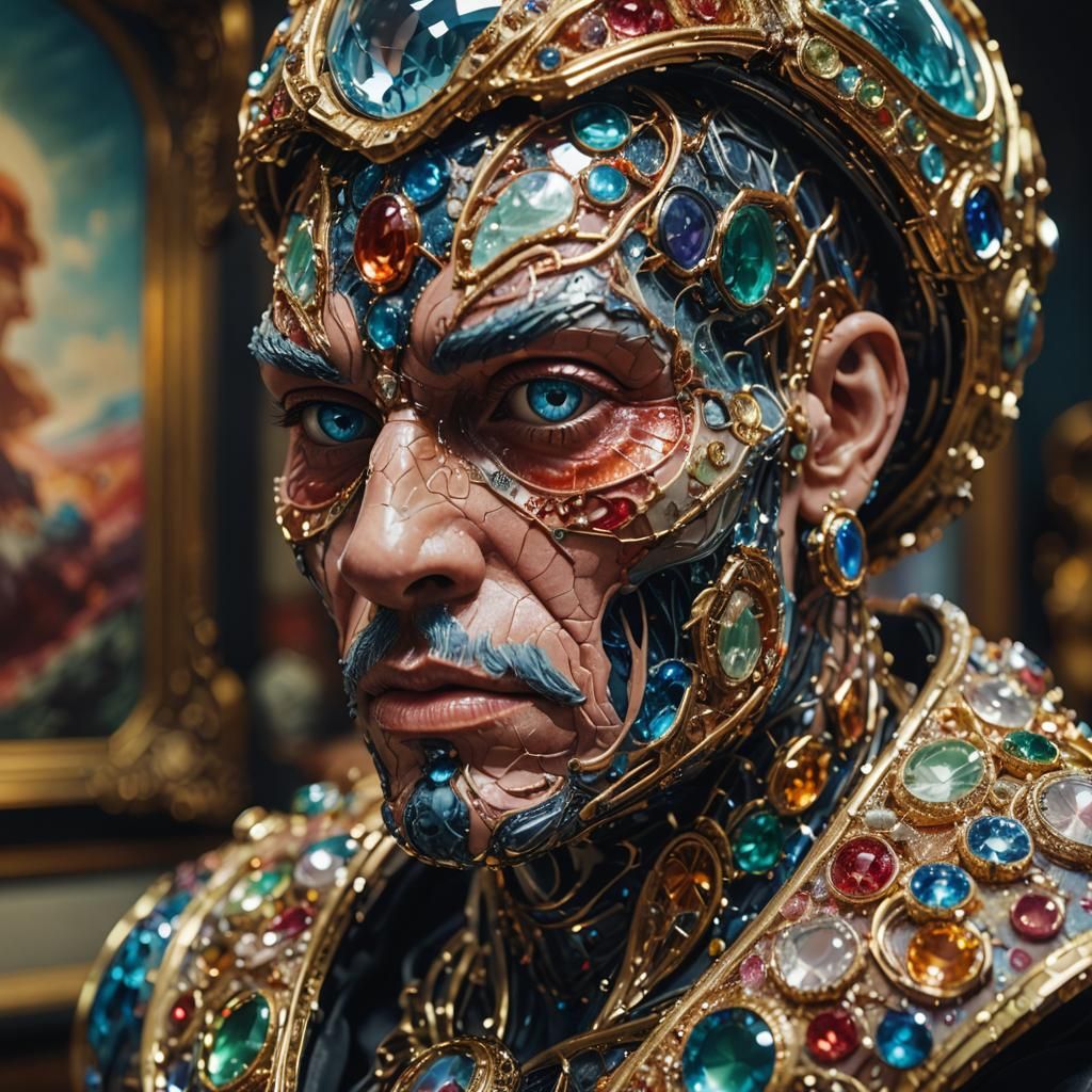 Giant Faberge Egg at Art Exhibition