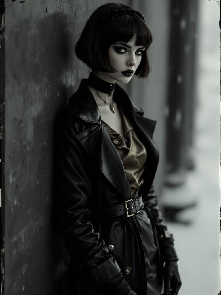 Haunting Portrait of British Woman in 19th Century Style