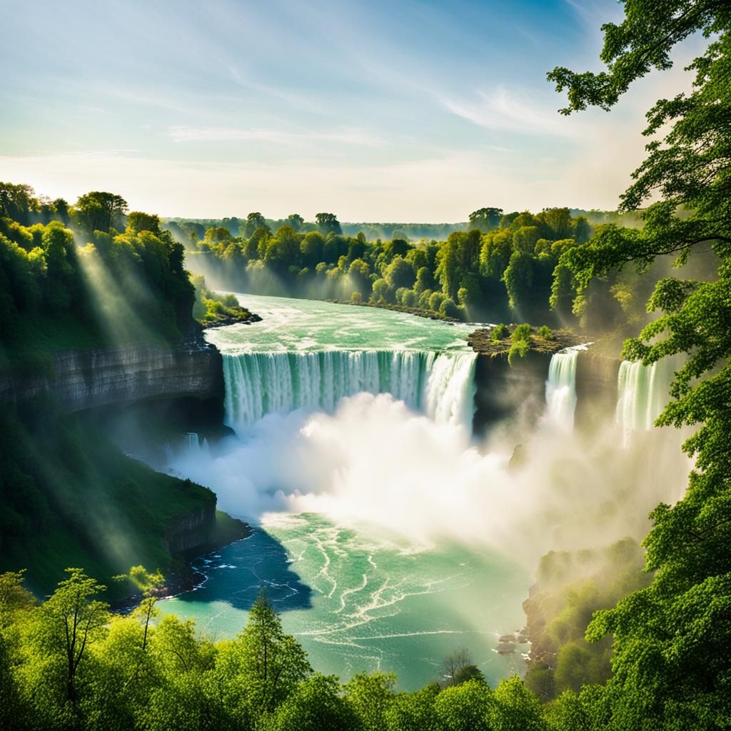 Niagara Falls Landscape Photography in Afternoon Sunlight
