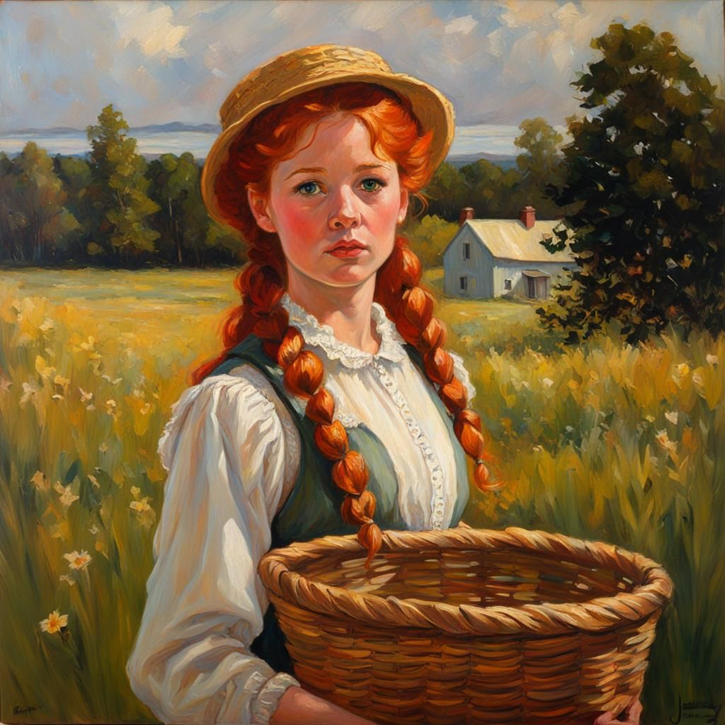 Anne of Green Gables Oil Painting by James Gurney