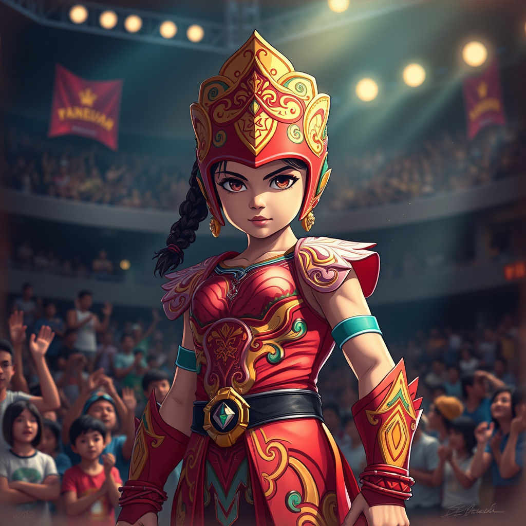 Honduran Luchadora in Anime Fighting Tournament