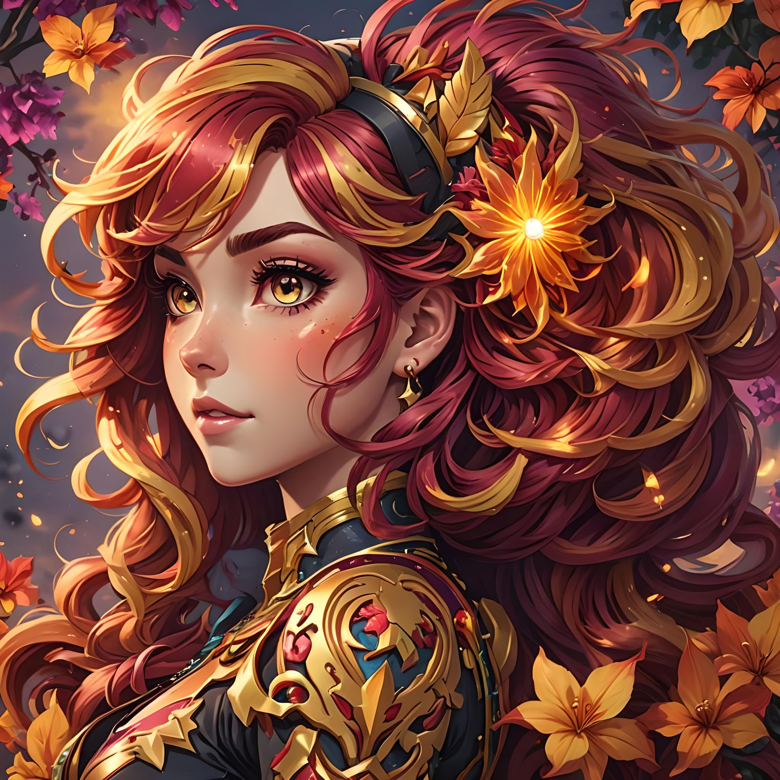 Hyperdetailed 8k Portrait of Sunset Shimmer