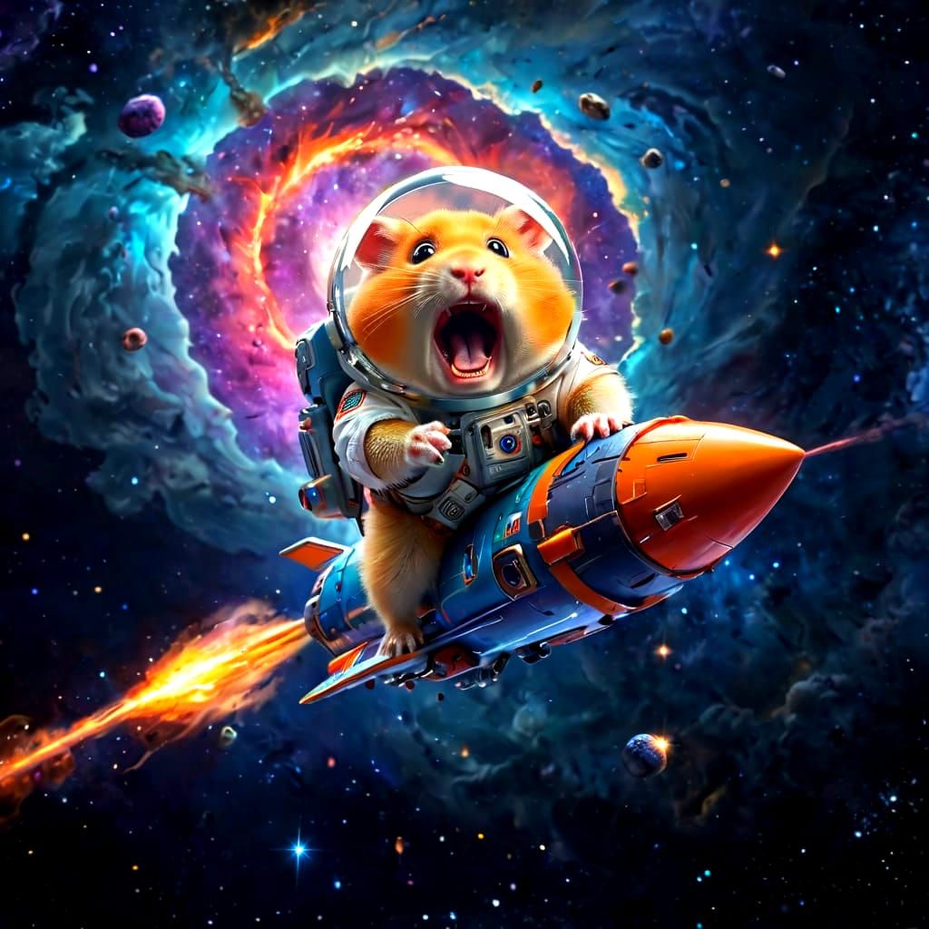 Cosmic Hamster in Orbit