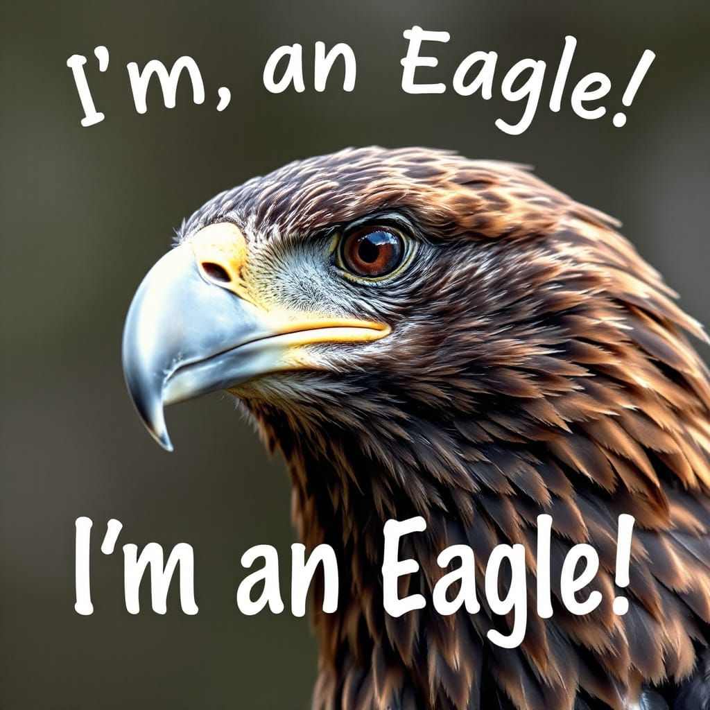 Eagle Head with Confident Declaration