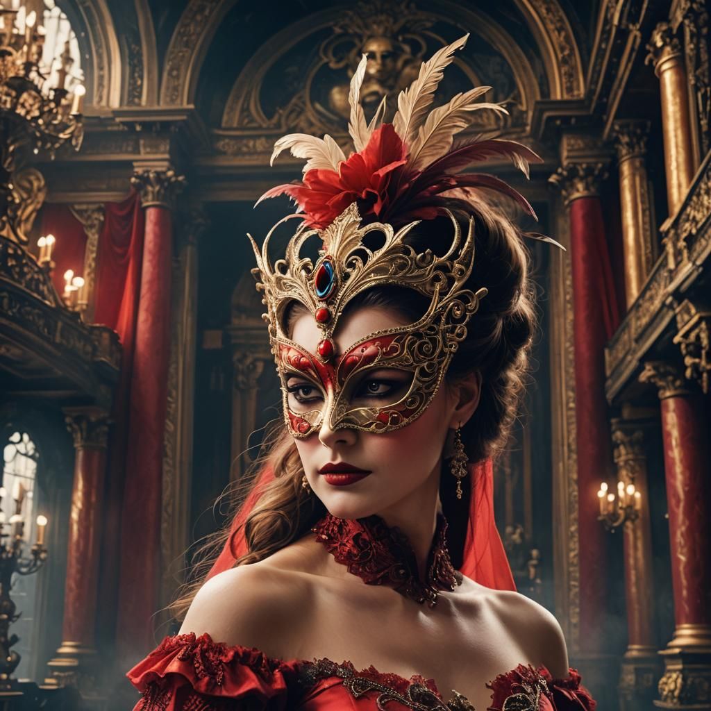 Christine Daaé in Gothic Opera House, Digital Painting