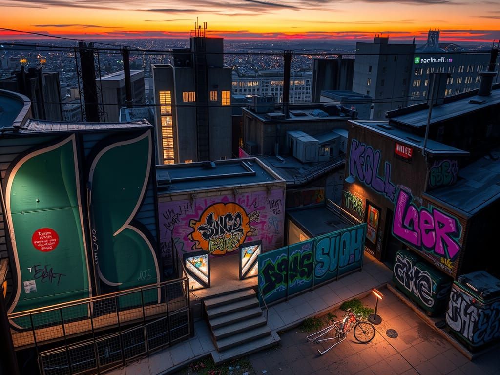 Moody Cityscape Graffiti in HDR