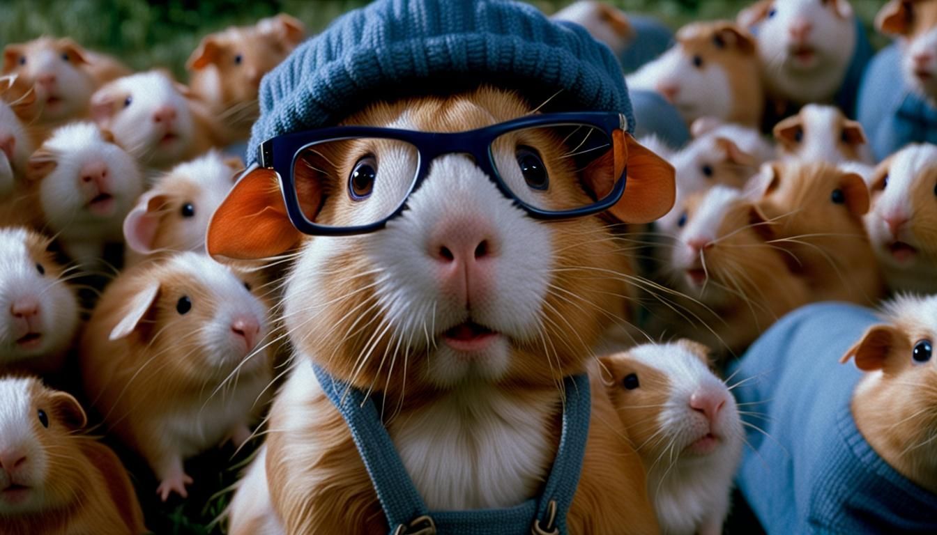 Young Man with Guinea Pigs: Honey I Shrunk the Kids
