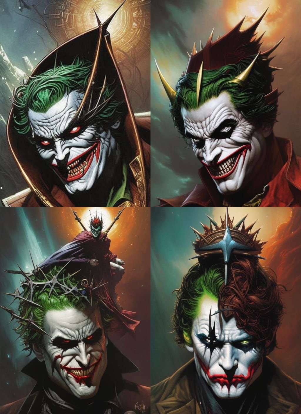 The Joker Crucified: A Crayon Caricature