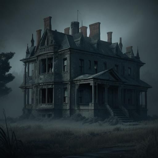 Spooky Abandoned Mansion in Cinematic 3D Style