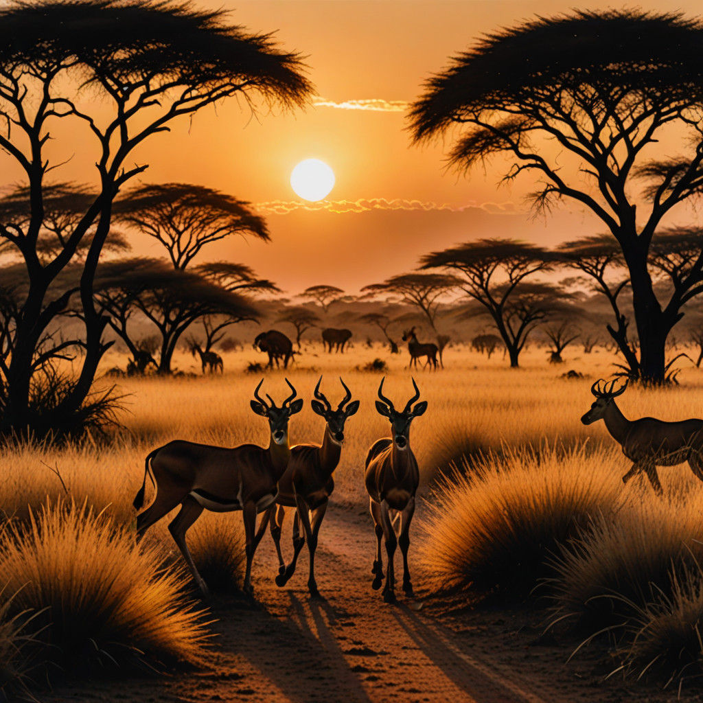 Surreal Wildlife Scene Captured in Hyper-Realistic Style on...