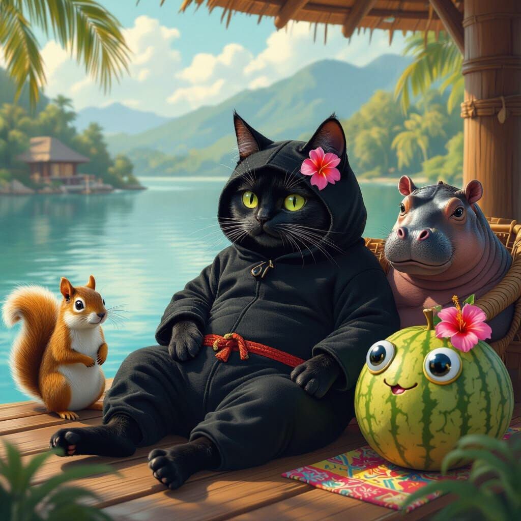 Shimaenaga Bird's Tiki Bar Costume Party