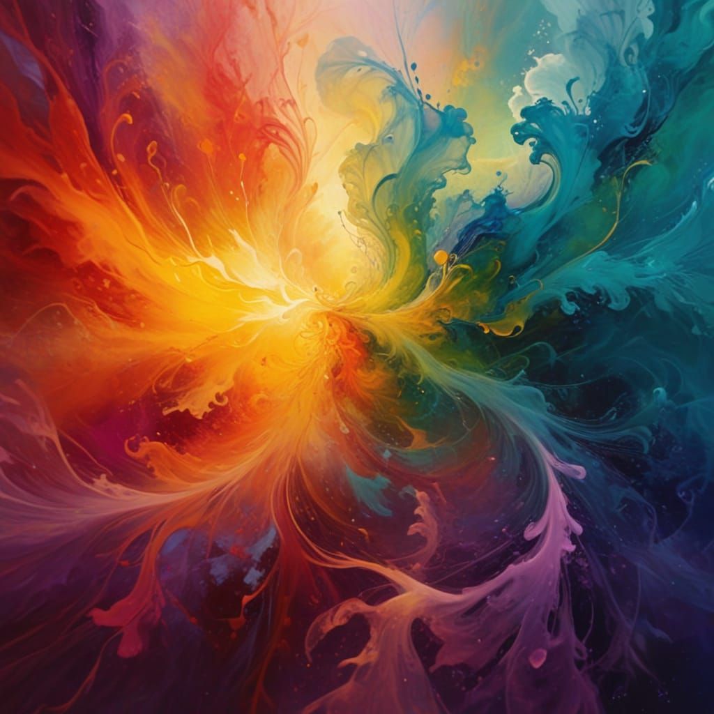 Ethereal Abstract Flow in Vibrant Colors